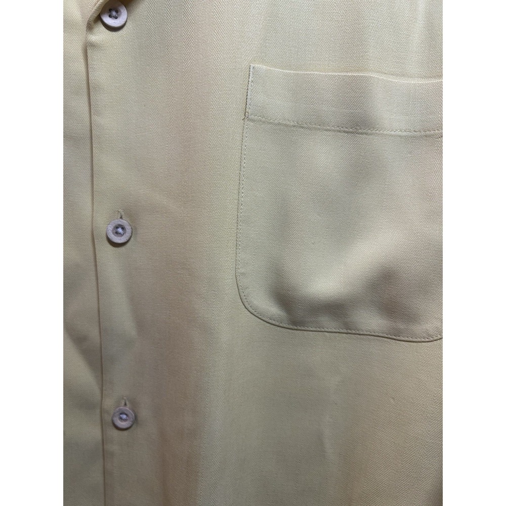 Tommy Bahama Men's Yellow Short Sleeve Button-Up Shirt, Size XXL, 100% Silk - Picture 2 of 5
